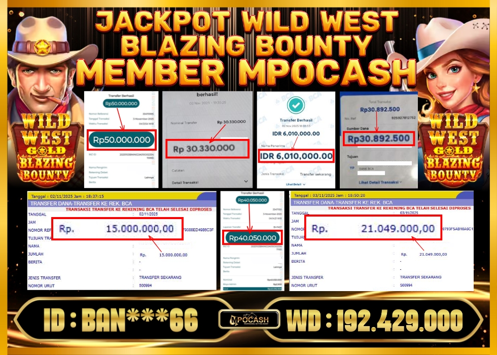 MPOCASH JACKPOT WILD WEST BLAZING BOUNTY